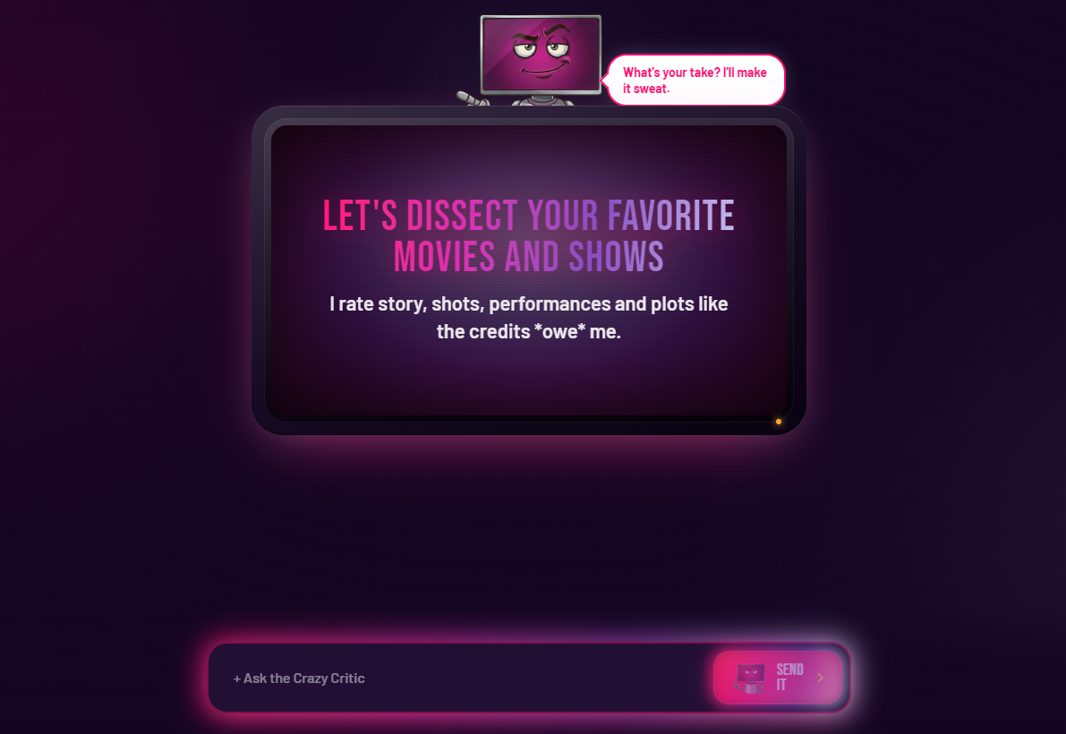 Crazy Critic homepage
